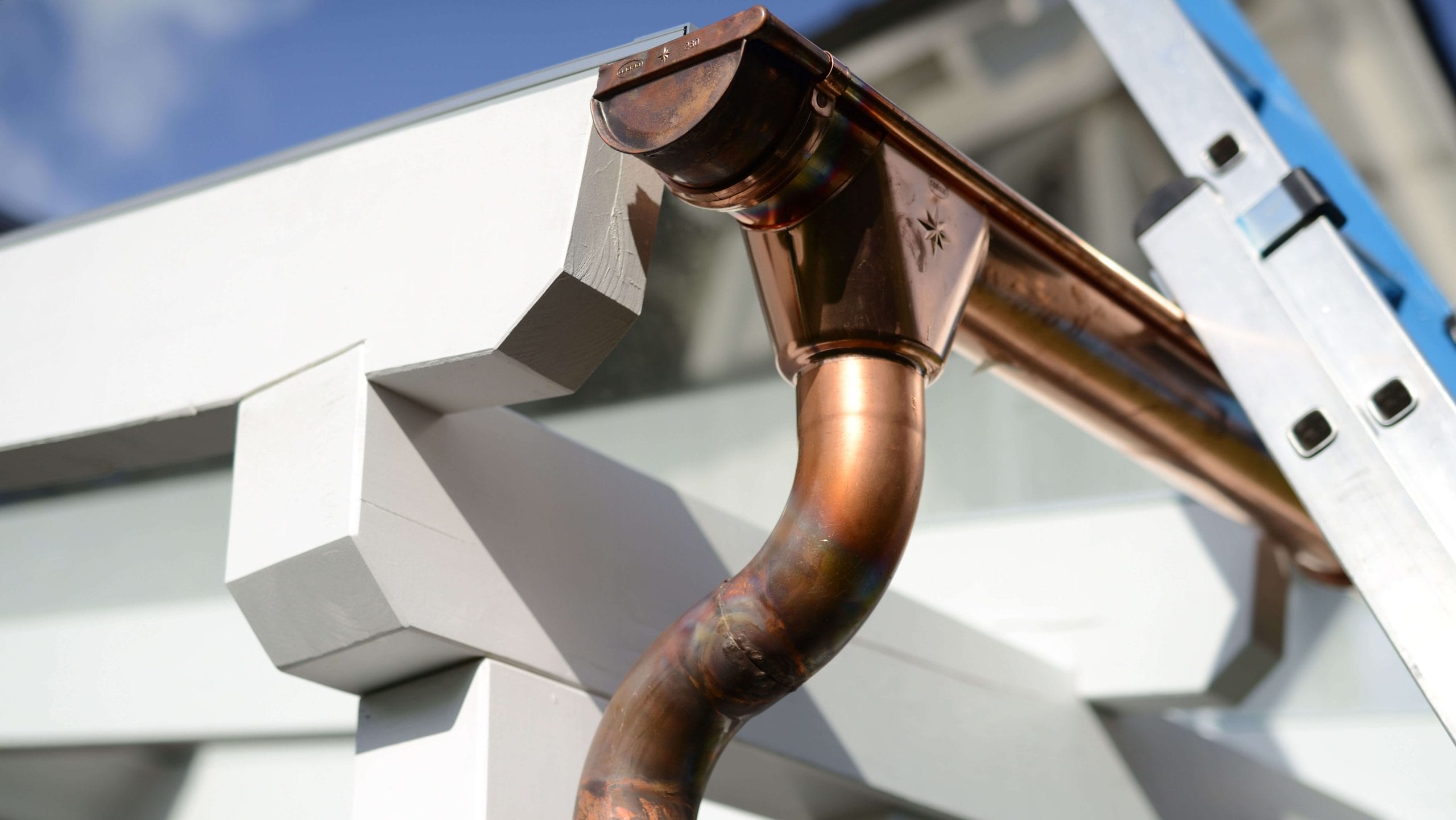 High-end copper gutters with a seamless design for residential properties in Syracuse